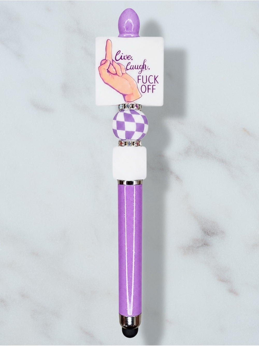 Live, Laugh F💜ck Off Novelty Stylus & Pen